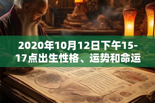 2020年10月12日下午15-17点出生性格、运势和命运