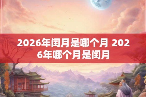 2026年闰月是哪个月 2026年哪个月是闰月