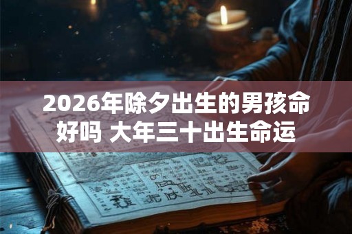2026年除夕出生的男孩命好吗 大年三十出生命运