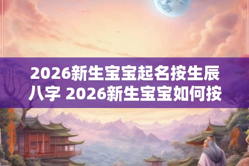 2026新生宝宝起名按生辰八字 2026新生宝宝如何按生辰八字取名
