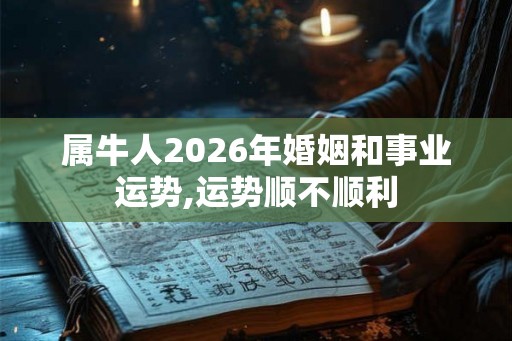 属牛人2026年婚姻和事业运势,运势顺不顺利
