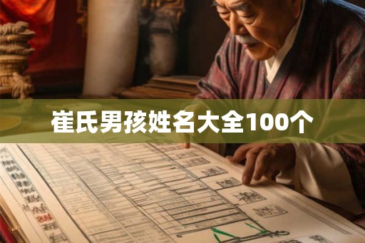 崔氏男孩姓名大全100个