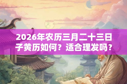 2026年农历三月二十三日子黄历如何?适合理发吗? 2026年农历三月二十三日子黄历如何?适合理发吗?