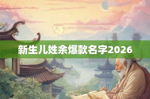 新生儿姓余爆款名字2026 新生儿姓余爆款名字2026