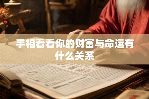 手相看看你的财富与命运有什么关系 手相看看你的财富与命运有什么关系