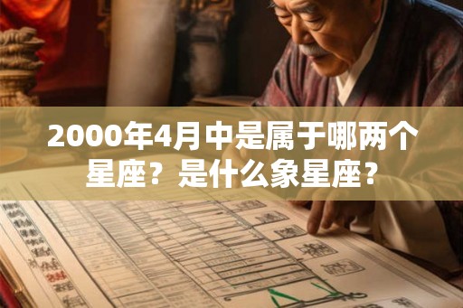 2000年4月中是属于哪两个星座？是什么象星座？