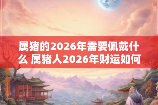 属猪的2026年需要佩戴什么 属猪人2026年财运如何