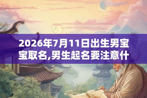 2026年7月11日出生男宝宝取名,男生起名要注意什么