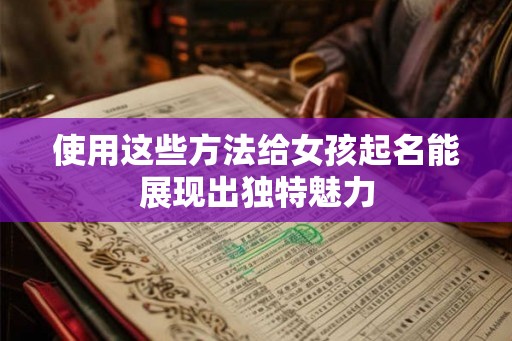 使用这些方法给女孩起名能展现出独特魅力