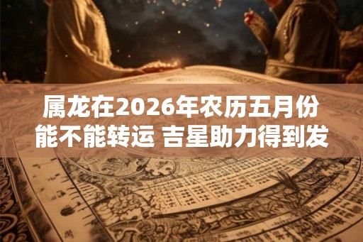 属龙在2026年农历五月份能不能转运 吉星助力得到发展