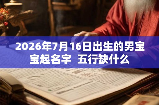 2026年7月16日出生的男宝宝起名字  五行缺什么