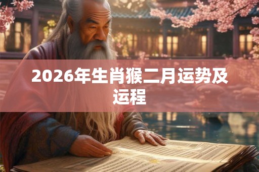 2026年生肖猴二月运势及运程