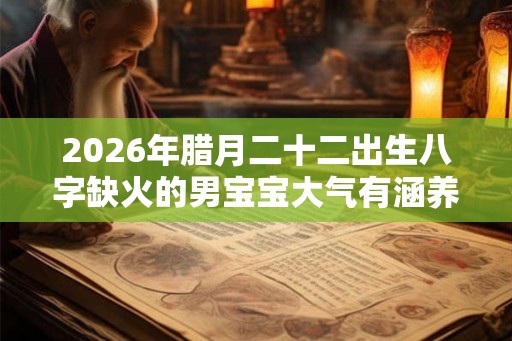 2026年腊月二十二出生八字缺火的男宝宝大气有涵养的名字