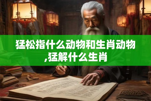 猛松指什么动物和生肖动物,猛解什么生肖 猛松指什么动物和生肖动物,猛解什么生肖