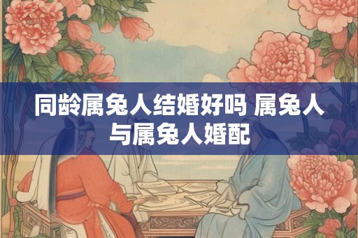 同龄属兔人结婚好吗 属兔人与属兔人婚配
