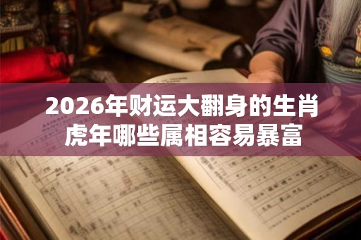 2026年财运大翻身的生肖 虎年哪些属相容易暴富