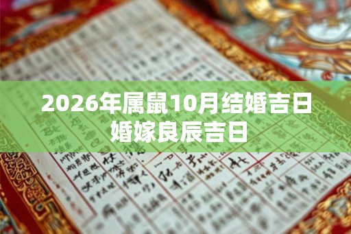 2026年属鼠10月结婚吉日 婚嫁良辰吉日