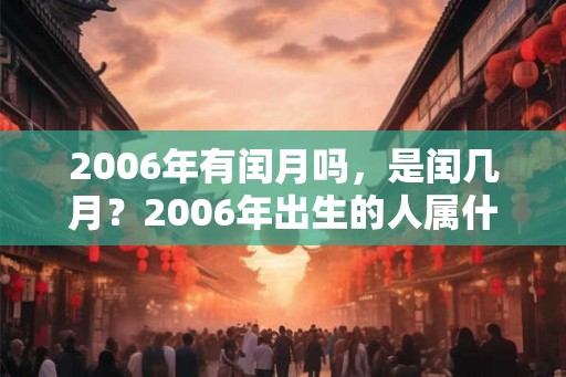 2006年有闰月吗，是闰几月？2006年出生的人属什么？