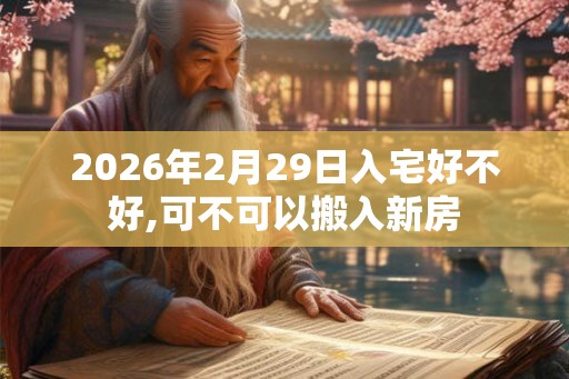 2026年2月29日入宅好不好,可不可以搬入新房