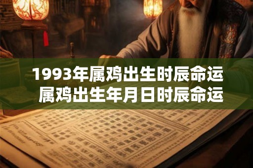 1993年属鸡出生时辰命运  属鸡出生年月日时辰命运详解