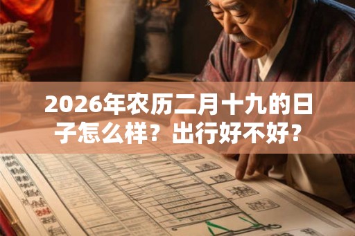 2026年农历二月十九的日子怎么样？出行好不好？