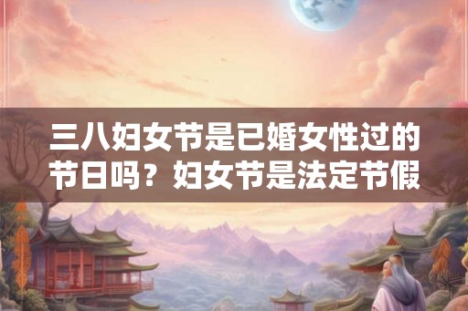 三八妇女节是已婚女性过的节日吗？妇女节是法定节假日？