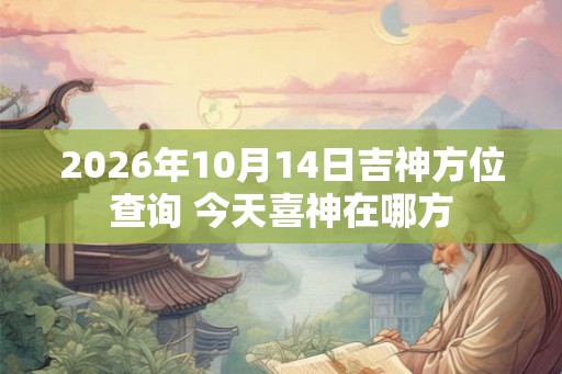 2026年10月14日吉神方位查询 今天喜神在哪方