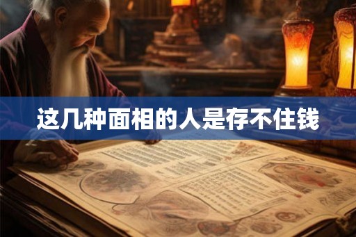 这几种面相的人是存不住钱