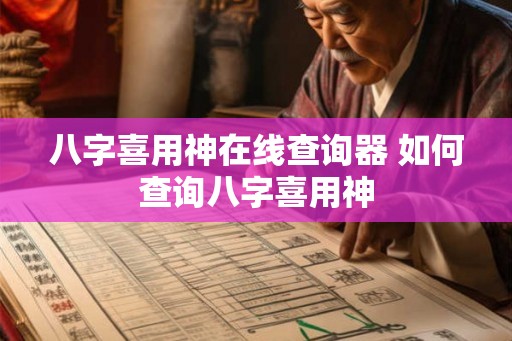 八字喜用神在线查询器 如何查询八字喜用神