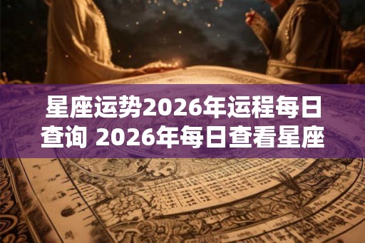 星座运势2026年运程每日查询 2026年每日查看星座运程如何
