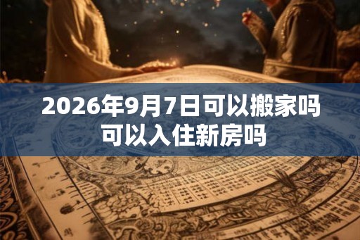 2026年9月7日可以搬家吗 可以入住新房吗