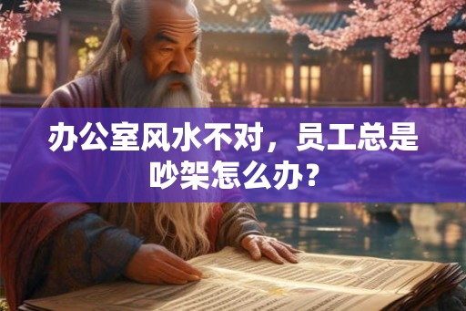 办公室风水不对，员工总是吵架怎么办？