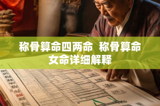 称骨算命四两命 称骨算命女命详细解释 称骨算命四两命 称骨算命女命详细解释