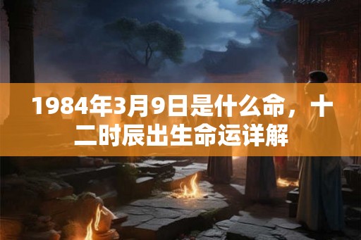 1984年3月9日是什么命，十二时辰出生命运详解