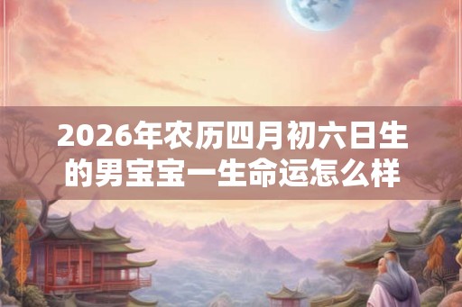2026年农历四月初六日生的男宝宝一生命运怎么样