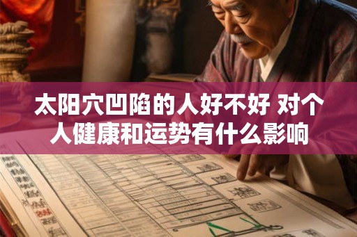 太阳穴凹陷的人好不好 对个人健康和运势有什么影响