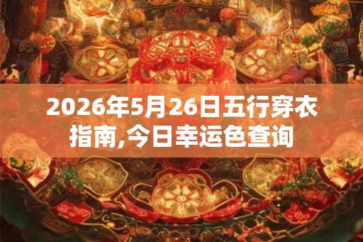 2026年5月26日五行穿衣指南,今日幸运色查询 2026年5月26日五行穿衣指南,今日幸运色查询