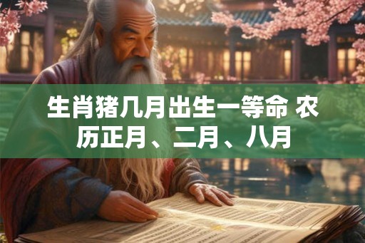 生肖猪几月出生一等命 农历正月、二月、八月