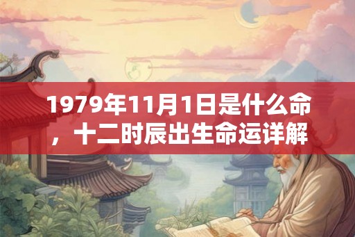 1979年11月1日是什么命，十二时辰出生命运详解