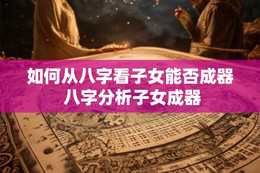 如何从八字看子女能否成器 八字分析子女成器