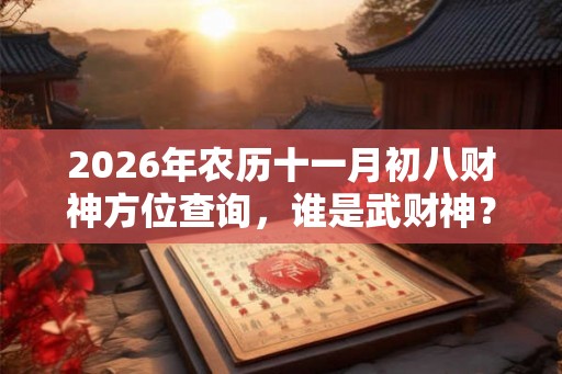 2026年农历十一月初八财神方位查询，谁是武财神？