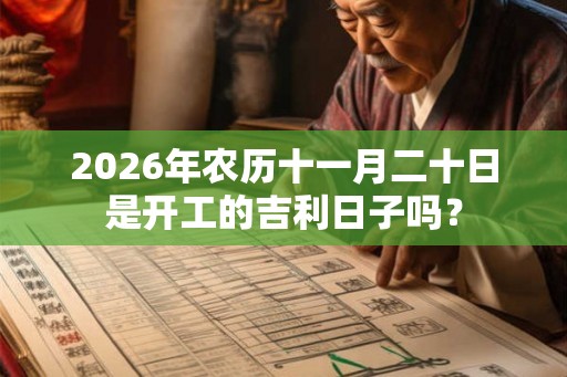 2026年农历十一月二十日是开工的吉利日子吗？