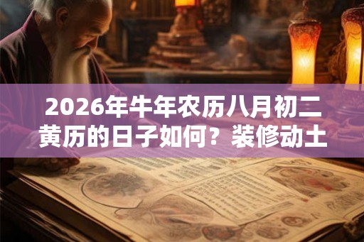 2026年牛年农历八月初二黄历的日子如何？装修动土好吗？