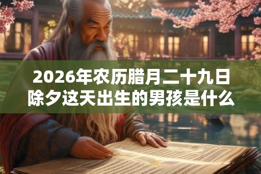 2026年农历腊月二十九日除夕这天出生的男孩是什么命？