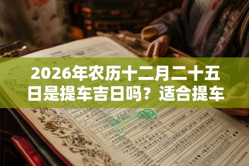 2026年农历十二月二十五日是提车吉日吗？适合提车吗？