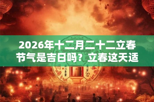 2026年十二月二十二立春节气是吉日吗？立春这天适合祈福求财吗？