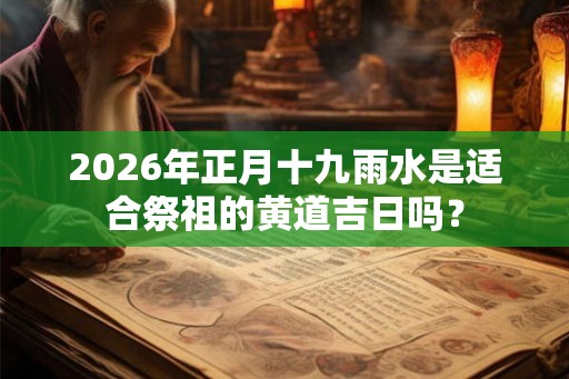 2026年正月十九雨水是适合祭祖的黄道吉日吗？