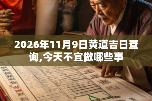 2026年11月9日黄道吉日查询,今天不宜做哪些事