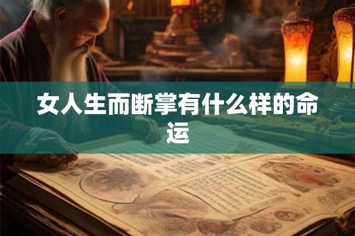 女人生而断掌有什么样的命运