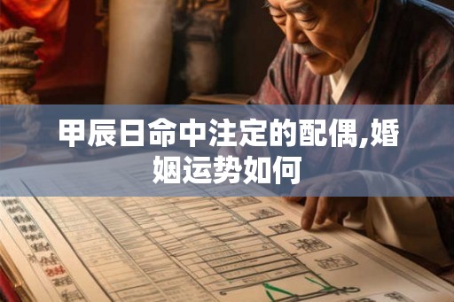 甲辰日命中注定的配偶,婚姻运势如何